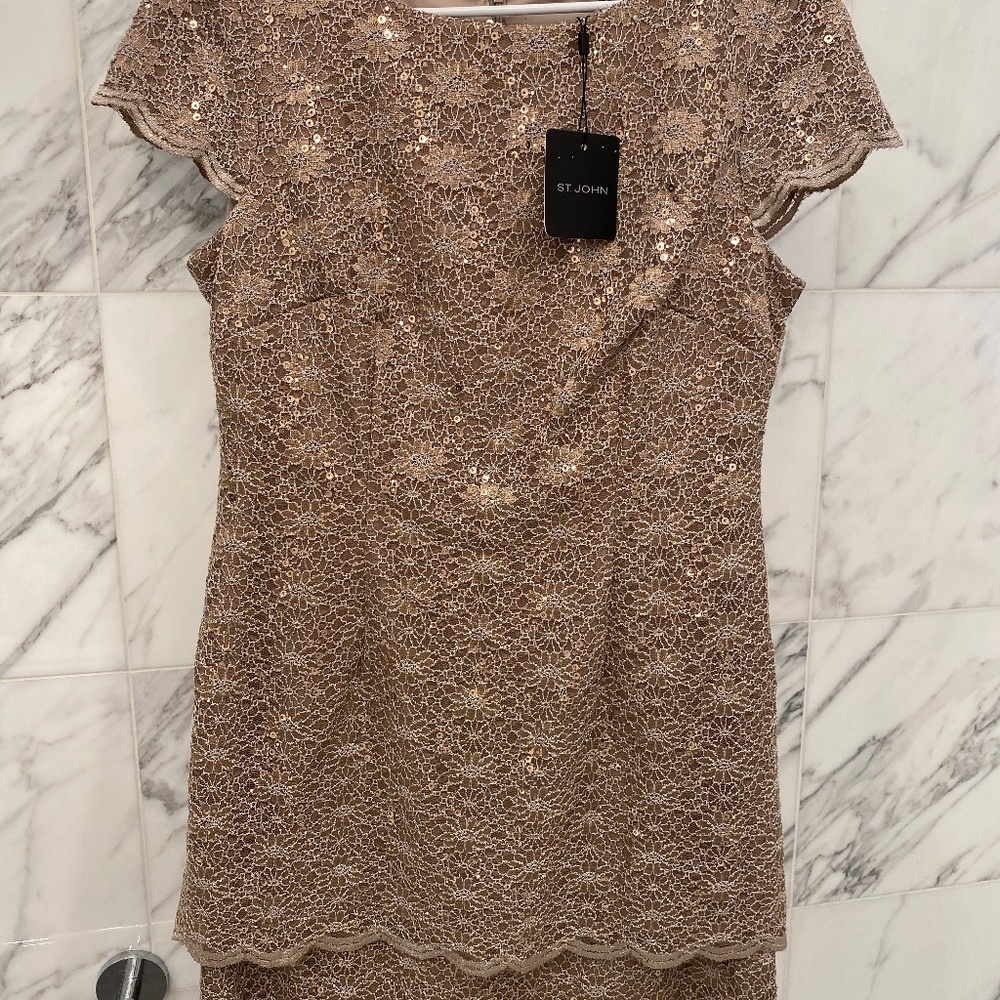 NEW St. John sequin dress size 2